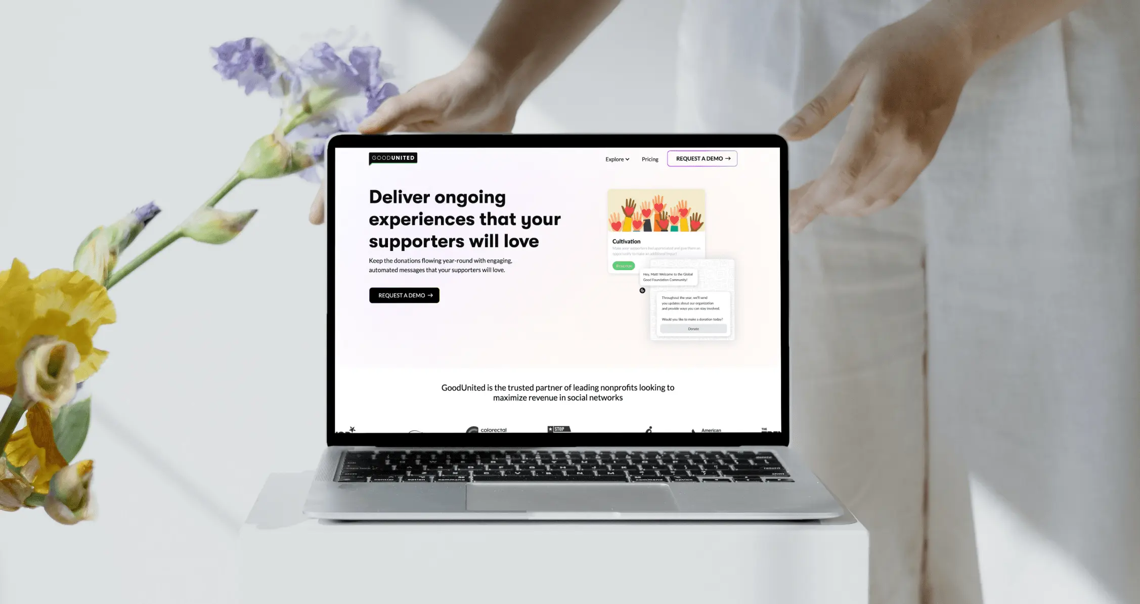 Fundraising platform for networks Goodunited. Website designed and developed by Azwedo agency